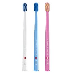 Зубная щетка Curaprox CS 5460 Ultra Soft, белый / голубой / розовый, 3 шт.