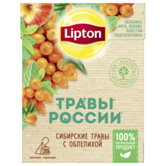 Чайный напиток травяной Lipton Травы России с облепихой в пирамидках, 40 г, 20 шт.