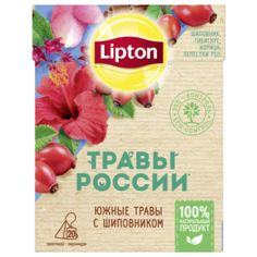 Чайный напиток травяной Lipton Травы России с шиповником в пирамидках, 40 г, 20 шт.