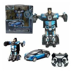 Робот-трансформер 1 TOY Спортивный автомобиль голубой