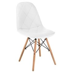 Стул Woodville Eames (PC-147), металл/искусственная кожа, цвет: белый