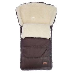 Конверт-мешок Nuovita Alpino Lux Bianco меховой 85 см шоколадный