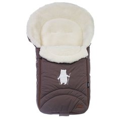 Конверт-мешок Nuovita Tundra Bianco меховой 90 см шоколад