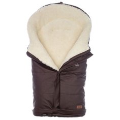 Конверт-мешок Nuovita Siberia Lux Bianco меховой 90 см шоколад