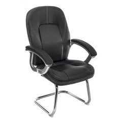 Стул Woodville Dali, металл/искусственная кожа, цвет: черный