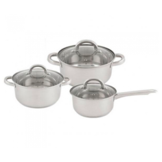 Набор посуды Mallony MEDIANO-SET-6 6 пр. серебристый
