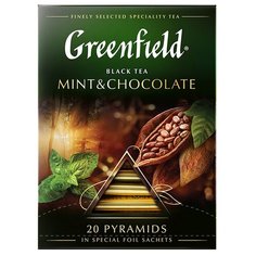Чай черный Greenfield Mint & Chocolate в пирамидках, 36 г, 20 шт.