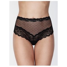 Vis-a-Vis Трусы слипы Desideri высокой посадки из сетки с кружевом, размер S, black