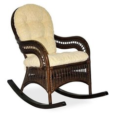 Кресло-качалка ЭкоДизайн Kiwi золотистый/темно-коричневый