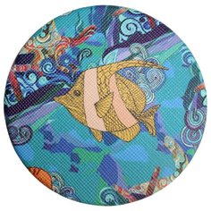 Зеркало косметическое карманное Florento Sea (300-005) голубой