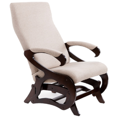 Кресло-качалка Мебелик Верона слайдер размер: 64х81 см, обивка: ткань, цвет: серый/орех