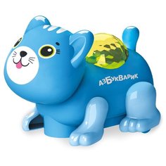 Развивающая игрушка Азбукварик Диско-зверята Котик Темно-голубой