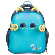 №1 School Ранец Котик с рыбкой (1137091), серый