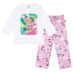 Пижама Bossa Nova размер 110-116, белый/розовый