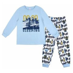 Пижама Bossa Nova размер 86-92, голубой/белый