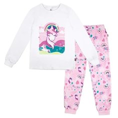 Пижама Bossa Nova размер 86-92, белый/розовый