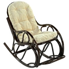 Кресло-качалка ЭкоДизайн 05/17 темно-коричневый/золотистый