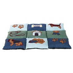 Подстилка-плед для собак TRIXIE Patchwork Lying Mat 80х55 см синий/зеленый
