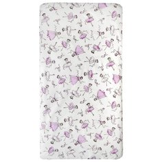 Amarobaby простыня на резинке Балерины (поплин) 125 х 75 см балерины