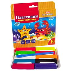 Пластилин Hatber Морская семейка восковой 10 цветов (KPf_10210)