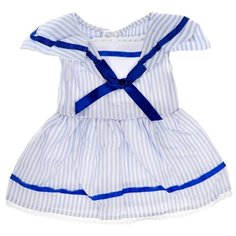 Наша игрушка платье для куклы KQ079734 белый/синий