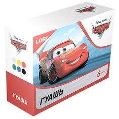 LORI Гуашь Тачки Disney 6 цветов х 15 мл (Гд-011)