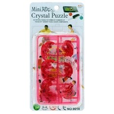 Брелок-пазл Lign Zhi Mini 3D Crystal, 6 дет. красный