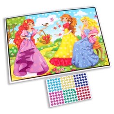 Рыжий кот Мозаика гелевая Принцессы в саду (М-8816)