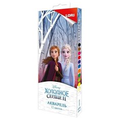 LORI Акварель Холодное сердце 12 цветов без кисти (Акпд-002)