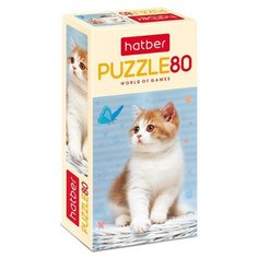 Пазл Hatber Котенок и бабочка (80ПЗ5_21022), 80 дет.