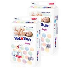 YokoSun подгузники L (9-13 кг) 108 шт.