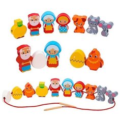 Шнуровка Mapacha Курочка Ряба и Репка (76806) красный/желтый/голубой