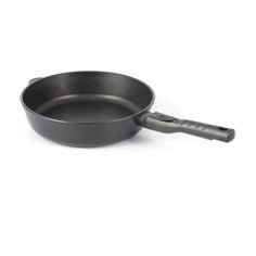 Сковорода TimA Шеф 28101П 28 см, съемная ручка, черный