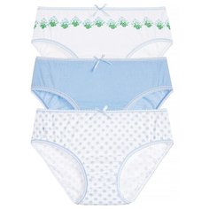Трусики Lowry 3 шт., размер L, голубой/белый