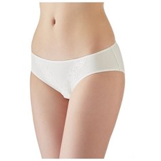 Lowry Трусы бикини средней посадки с кружевом, размер XXL, молочный