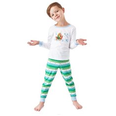 Пижама Lowry размер S, белый/зеленый