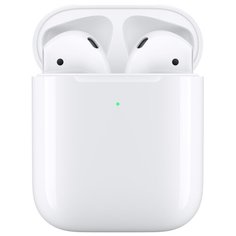 Беспроводные наушники Apple AirPods 2 (с беспроводным зарядным футляром) MRXJ2 white