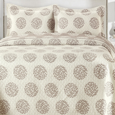 Комплект для спальни Jardin jardin laurel cream покрывало 220х240см 2 наволочки 40х40см