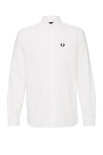 Белая рубашка из хлопка с карманом Fred Perry