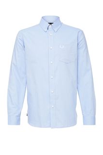 Синяя рубашка из хлопка с карманом Fred Perry