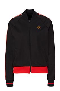 Черная куртка с контрастной отделкой Fred Perry