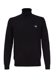 Полушерстяная водолазка черного цвета Fred Perry