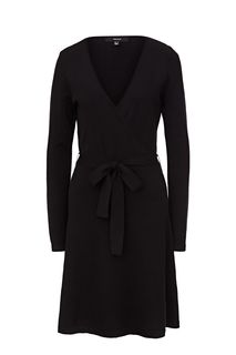 Черное трикотажное платье с расклешенной юбкой Vero Moda