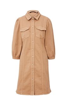 Платье средней длины из бежевого денима Vero Moda