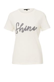 Хлопковая футболка с декоративной нашивкой Vero Moda