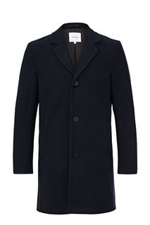 пальто синего цвета в классическом стиле Jack & Jones