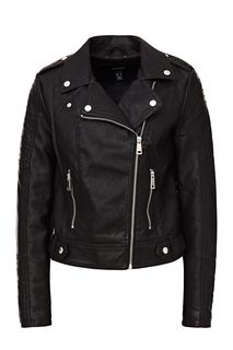 Куртка косуха из экокожи черного цвета Vero Moda