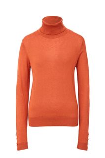 Водолазка оранжевого цвета с длинными рукавами Vero Moda