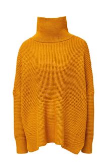 Желтый свитер оверсайз с высоким воротом Vero Moda