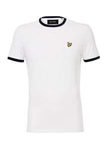 Однотонная хлопковая футболка с короткими рукавами Lyle & Scott